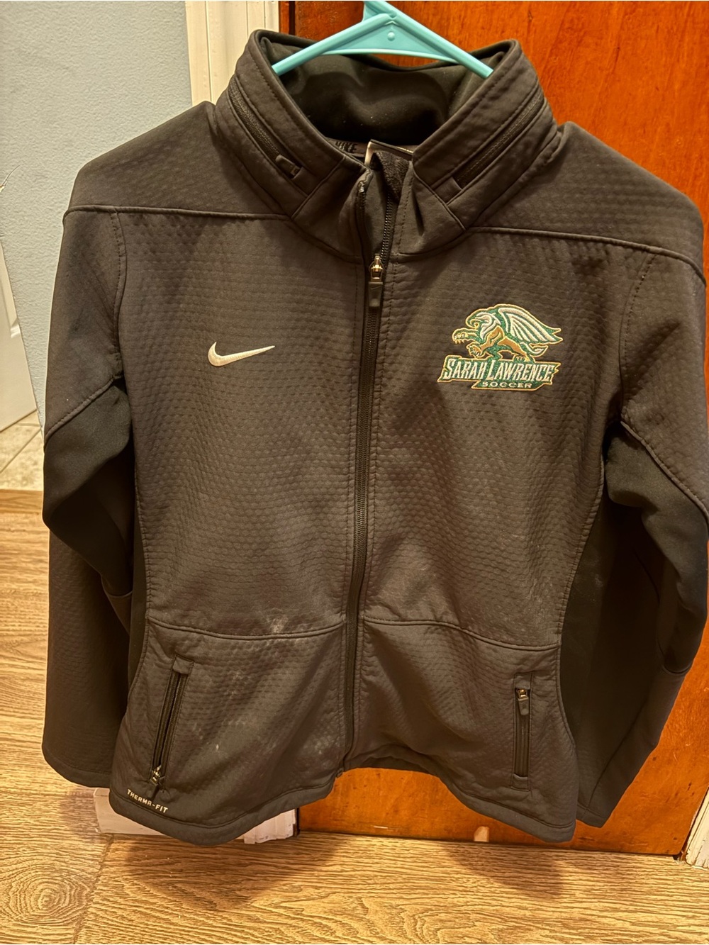 Nike Black Full-Zip Soccer Jacket - Sarah Lawrence Logo
